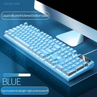 Clavier mécanique de jeu pour PC USB filaire à 104 touches rétroéclairé RVB, couleurs mélangées
