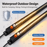 Lampe de camping LED étanche à intensité variable, double couleur rouge + blanc, 30CM 60CM 90CM 100CM 120CM, longueur personnalisable
