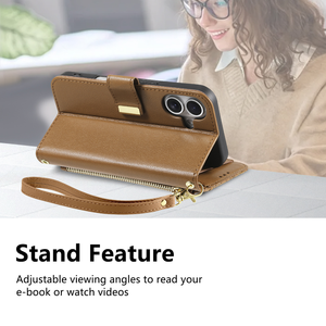 เคสโทรศัพท์แบบใหม่ TPU PC สำหรับ <span class=keywords><strong>Apple</strong></span> <span class=keywords><strong>iPhone</strong></span> 17/16/15 PRO/PRO MAX ลายนูน ช่องใส่บัตรหลายช่อง พร้อมสายคล้องแม่เหล็กแบบพับได้ - Product Image 5