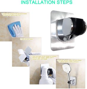Strong Adhesive and Waterproof <strong>Shower</strong> <strong>Head</strong> Holder Adjustable Handheld <strong>Shower</strong> Holder Wall Mount <strong>Shower</strong> <strong>Bracket</strong> - Product Image 2