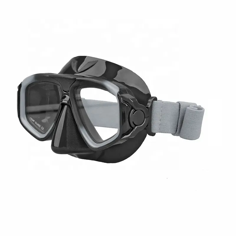 OEM/ODM Fog proof diving glasses Elastic webbing elastic head with camera holder silicone mask floating diving glasses