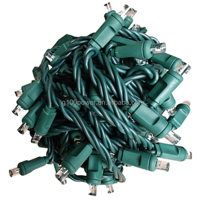 Dây đèn <span class=keywords><strong>LED</strong></span> Giáng sinh hình nón góc rộng 5mm, 100 bóng, ánh sáng trắng sáng, dài 33', được làm sẵn thành chùm, dùng trang trí ngoài trời thương mại, dài 4 inch - Product Image 1