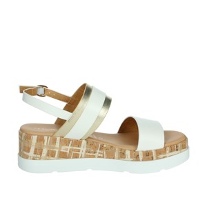 Comodi e traspiranti sandali con tacco bianco con plateau 50239-e4 scivoli con zeppa in altezza che aumentano le caratteristiche di luce del soletto in EVA PU morbido - Product Image 4