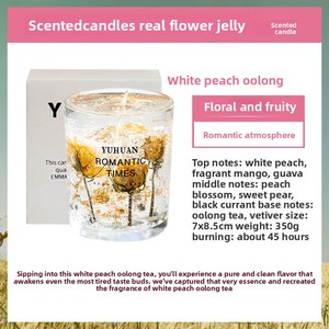定制香味大号真花果冻蜡烛圆柱形制造商批发礼品 - Product Image 6