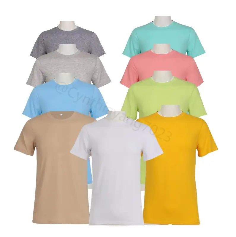 승화 인쇄를 위한 주문 승화 공백 T-셔츠 고품질 승진 셔츠 xs에 5XL 평야 폴리에스테 파스텔 색깔