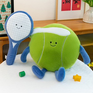 Set de Peluches de Raqueta de Tenis - Adorable Muñeco de Compañía Reconfortante, Regalo de Peluche Suave para Aficionados al Deporte - Product Image 1