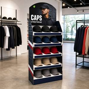 Expositor <span class=keywords><strong>de</strong></span> Sombreros Corrugado Personalizado, Expositor <span class=keywords><strong>de</strong></span> Piso Multicapa Independiente para <span class=keywords><strong>Tiendas</strong></span> <span class=keywords><strong>de</strong></span> Gorras y Minoristas - Product Image 4