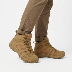 Botas tácticas TSB2 color caqui, caña alta, con cordones, impermeables, para exteriores, para todas las estaciones, de cuero, para hombre, para senderismo. - Product Image 5