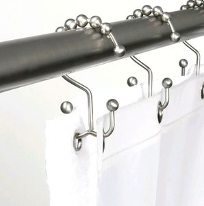 Colorful Metal <b>Shower</b> Curtain Hooks with 12 Hooks - Product Image 3