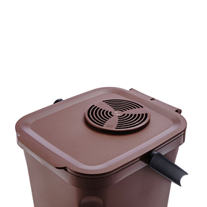 Contenitore per rifiuti organici con filtro a carbone attivo. Capacità di 10 litri. Marrone. DENOX. - Product Image 3