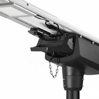 Lampes solaires extérieures étanches IP66 à haute puissance et longue portée, batterie LiFePO4 monocristalline, 100W, éclairage routier tout-en-un LED