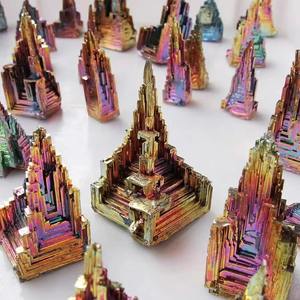 É<span class=keywords><strong>l</strong></span>ément chimique en métal minéral coloré science populaire spécimen minéral cadeau autre cristal artisanat minerai de bismuth naturel pierre brute - Product Image 2