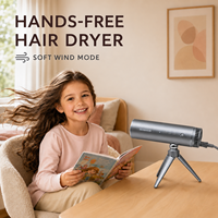 Sèche-cheveux portable INOVAXION, gain de place, 110000 tr/min, haute vitesse, sèche-cheveux sur pied, mains libres, pour enfants
