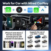 Adaptateur multimédia 3-en-1 Carlink sans fil pour voiture, USB Android Auto HDMI, Boîtier AI TV Stick pour voiture à faible consommation, YouTube