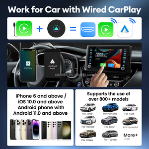 3 in1 đa phương tiện carlink không dây xe chơi Adapter USB Android Auto HDMI đặt điện năng thấp cháy xe TV <span class=keywords><strong>Stick</strong></span> ai hộp cho xe ô tô Youtube - Product Image 2