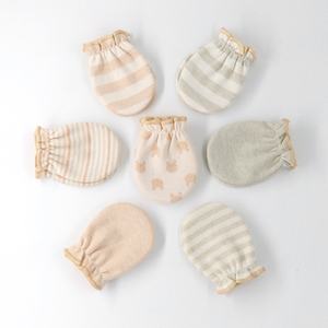 Gants <span class=keywords><strong>de</strong></span> protection faciale anti-rayures en pur coton pour nouveau-nés, respirants et anti-morsures, petite taille, articles pour bébés - Product Image 1