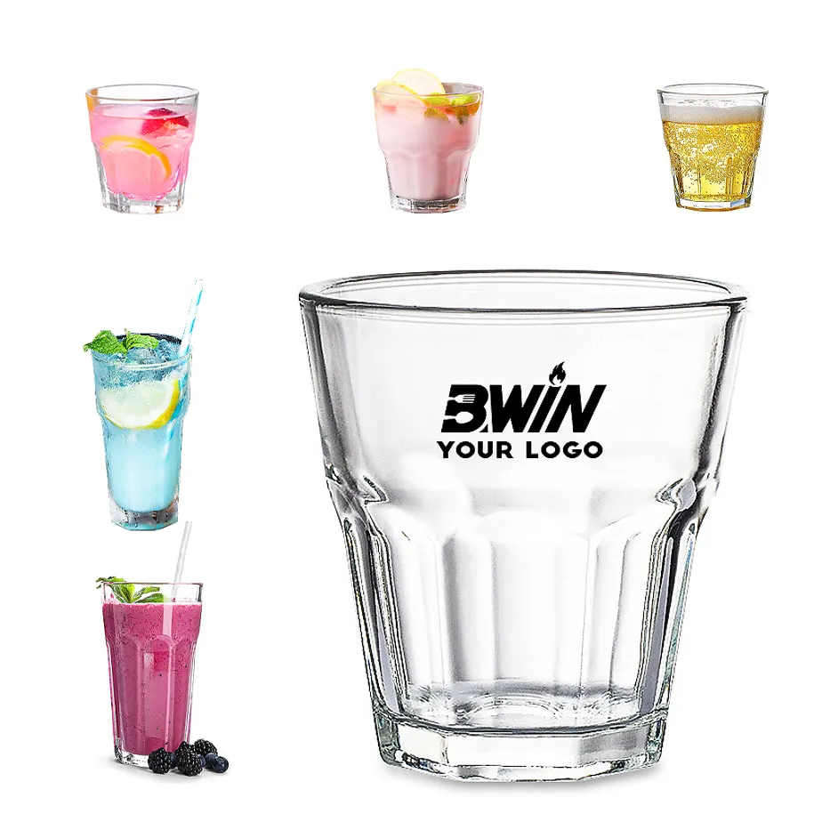 Tasses en verre incassables de thé de boisson de Sublimation de polycarbonate pour des verres à boire en plastique de barre de restaurant d'hôtel