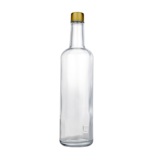 Tùy Chỉnh Vòng Glass Tequila Chai Cho Rượu Gin <span class=keywords><strong>Vodka</strong></span> Whiskey <span class=keywords><strong>700Ml</strong></span> Trọng Lượng Nhẹ Tinh Thần Chai Với Vít Cap - Product Image 1