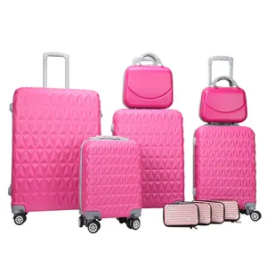 2024 nouveaux ensembles de bagages ABS + PC valise à roulettes 3 pièces valise à roulettes universelle 20 pouces hommes et femmes bagages de voyage