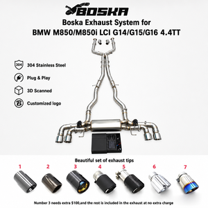 ระบบท่อไอเสีย OEM Boska Valvetronic สำหรับ BMW M850/M850i LCI G14/G15/G16 4.4TT ปี 2020-2024 SS304 Catback Muffler พร้อมระบบควบคุมวาล์ว - Product Image 1
