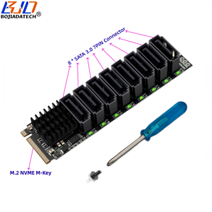 بطاقة توسعة جديدة لعام 2026 بـ 8 منافذ SATA 3.0 7PIN إلى واجهة NGFF <span class=keywords><strong>M</strong></span>.2 NVME <span class=keywords><strong>M</strong></span>-Key محول قرص صلب لمحرك الأقراص الصلبة - Product Image 1