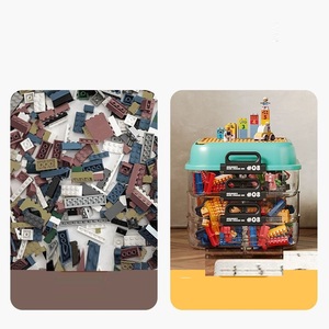 <b>Plastic</b> Building <b>Block</b> Toys Organizer Box Toys Storage Container Multi-layer Compartmentalized Toy Bricks Storage Box - Product Image 4