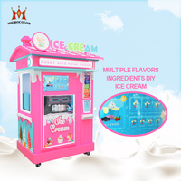 Distributeur automatique de crème glacée molle intelligent automatique à jetons commercial Robot distributeur automatique de gelato congelé en libre-service extérieur