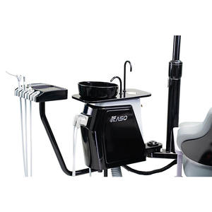 Nuova unità dentale completa serie SP nera con spututa girevole in vetro e Cush in microfibra resistente ai graffi - Product Image 3