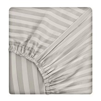 Draps-housses de qualité hôtelière 5 étoiles, fabrication OEM, taille King/Queen, 100% coton, rayés, luxe, blancs, ensemble de draps.