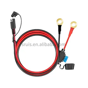 Connecting Connector Car Battery Cable Power Wire to Opening Wires Lug 2M 18awg Red and Black Solar Sae Quick Connect 12V PVC