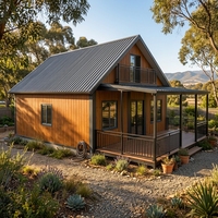 Maison préfabriquée en bois avec bardage, maison conteneur extensible de 20 pieds, chalet de vacances en montagne, maison préfabriquée de campagne