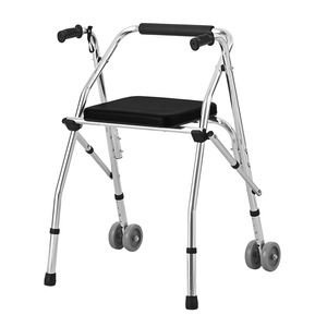 Déambulateur pliant en alliage d'aluminium Hua En, aide à la marche portable pour la réadaptation des personnes âgées - Product Image 2