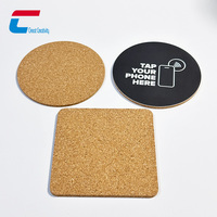 Posavasos NFC Personalizado con Impresión, Tarjeta Inteligente NFC de Madera Regrabable de 13.56MHz para Menús de Restaurantes