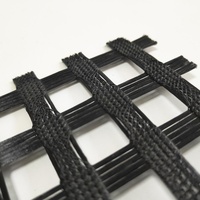 Geomalla de Poliéster Reforzada con Fibra de Vidrio para Pavimento Asfáltico, 25-200KN/m, Construcción de Carreteras, Uniaxial, Biaxial