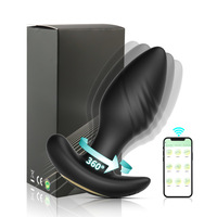 Vibrateur anal rotatif à 9 vibrations, contrôlé par application, pour adultes