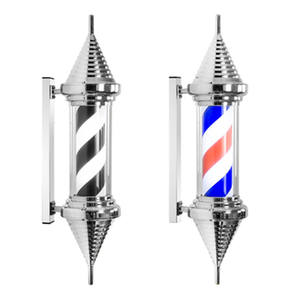 Luz LED <span class=keywords><strong>de</strong></span> giro <span class=keywords><strong>de</strong></span> diseño moderno para peluquería, letrero <span class=keywords><strong>de</strong></span> barbería, caja <span class=keywords><strong>de</strong></span> luz exterior montada en la pared con función giratoria para salón - Product Image 2