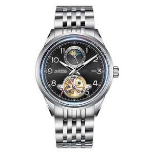 Montre automatique pour homme BG5808, 42 mm, montre-bracelet mécanique de luxe, 5 ATM, saphir, cadran squelette lumineux, soleil, lune, 24 heures - Product Image 1