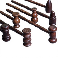 Marteau de massage en bois massif de Wengé naturel pour le dos, le cou et les épaules, relaxation musculaire, vente en gros, marque privée, OEM, 43 cm