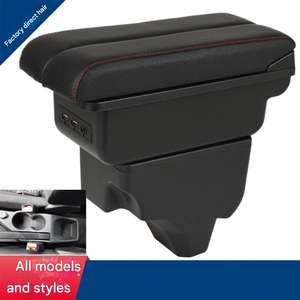 Accoudoir de siège de voiture <span class=keywords><strong>Peugeot</strong></span> <span class=keywords><strong>208</strong></span> <span class=keywords><strong>2019</strong></span>, boîte de rangement, console centrale avant, porte-gobelet pour accoudoir central de voiture - Product Image 2