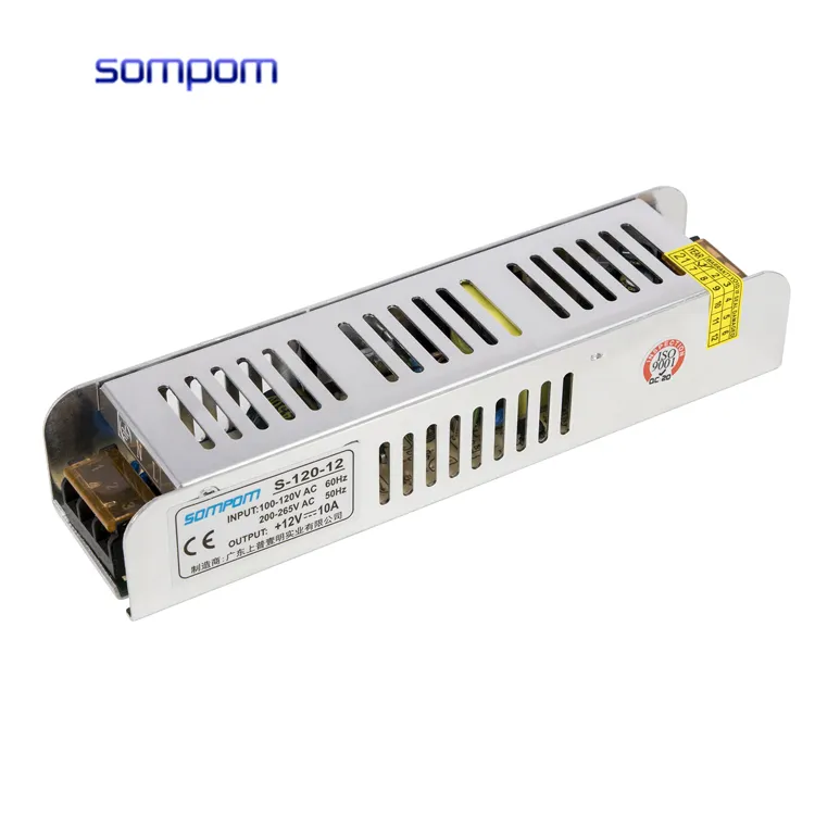 SOMPOM dc LED Driver power supply 10a 12v 120W Constant Voltage