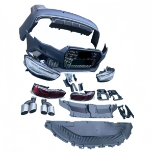 Kit carrosserie complet avant et arrière de style <span class=keywords><strong>RS6</strong></span> en plastique ABS de haute qualité, pièces de mise à niveau facelift pour <span class=keywords><strong>Audi</strong></span> A6 S6, auto-adhésif - Product Image 1