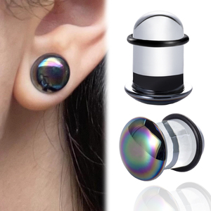 Evorte thủy tinh màu tối ấm cúng cơ bản Đồng hồ đo tai cáng chết cắm tai Expander cơ thể xuyên đồ trang sức kéo dài <span class=keywords><strong>Kit</strong></span> - Product Image 6