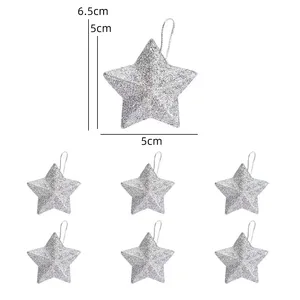 Ornements <span class=keywords><strong>de</strong></span> <span class=keywords><strong>Noël</strong></span> en forme d'étoile à cinq branches dorée scintillante <span class=keywords><strong>de</strong></span> 5 cm, pendentif pentagramme pour arbre <span class=keywords><strong>de</strong></span> <span class=keywords><strong>Noël</strong></span>, <span class=keywords><strong>décoration</strong></span> <span class=keywords><strong>de</strong></span> fête à domicile - Product Image 5