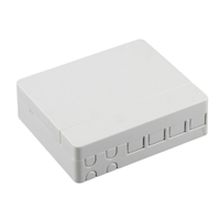 Caja Terminal de Fibra Óptica FTTH de 4 Puertos, Caja de Salida de Montaje en Superficie de Plástico ABS para Distribución de Red en Interiores