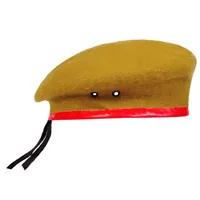 Béret de Scout Vert Olive Personnalisé avec Logo, Unisexe, Uniforme des Nations Unies, Béret Tactique Réglable pour Entraînement, Chapeaux de Sécurité