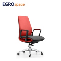 Chaise de bureau ergonomique pivotante et inclinable en cuir de qualité professionnelle EGROspace