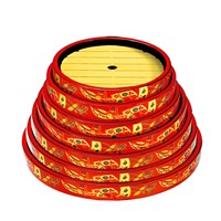 Plateau à sashimi en plastique ABS pour sushis japonais en gros, avec compartiment à glace, pour restaurant, hôtel, traiteur, buffet, décoration