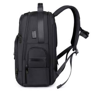 Mochila Oxford de Piel de Avestruz Multifuncional 1680D Negra Unisex, con Múltiples Bolsillos, Puerto USB, para Viajes, Portátil, Moda, Estilo Vintage, Urbana y de Negocios - Product Image 2