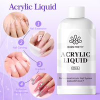 BORN PRETTY 60ml/120ml/240ml Monomère acrylique professionnel sans odeur longue durée pour poudre acrylique pour ongles