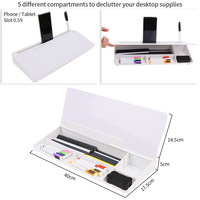 Petit tableau blanc en verre magnétique de bureau Portable A3 tableau blanc de bureau Durable effaçable en verre trempé personnalisé avec stockage